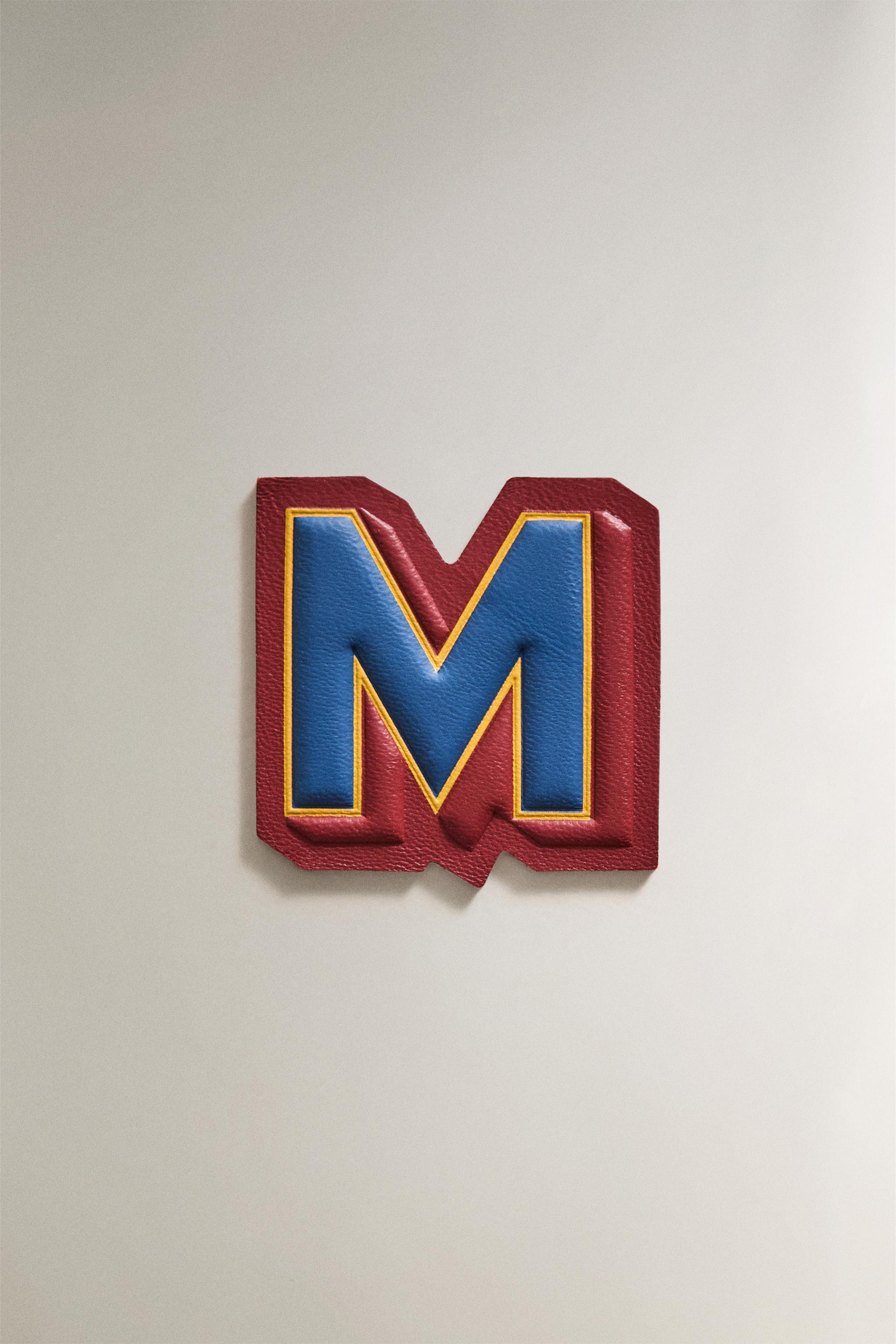 LEATHER LETTER M PATCH